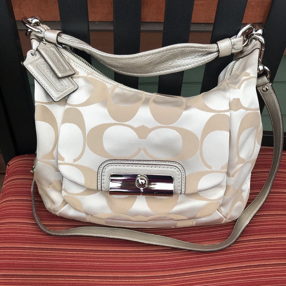 Coach Kristin Hobo- Champagne Leather 16805